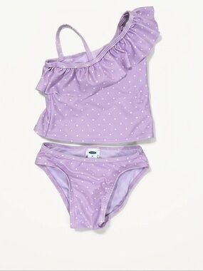 Old Navy Toddler 3T Lavender Polka Dot Two-Piece Swimsuit